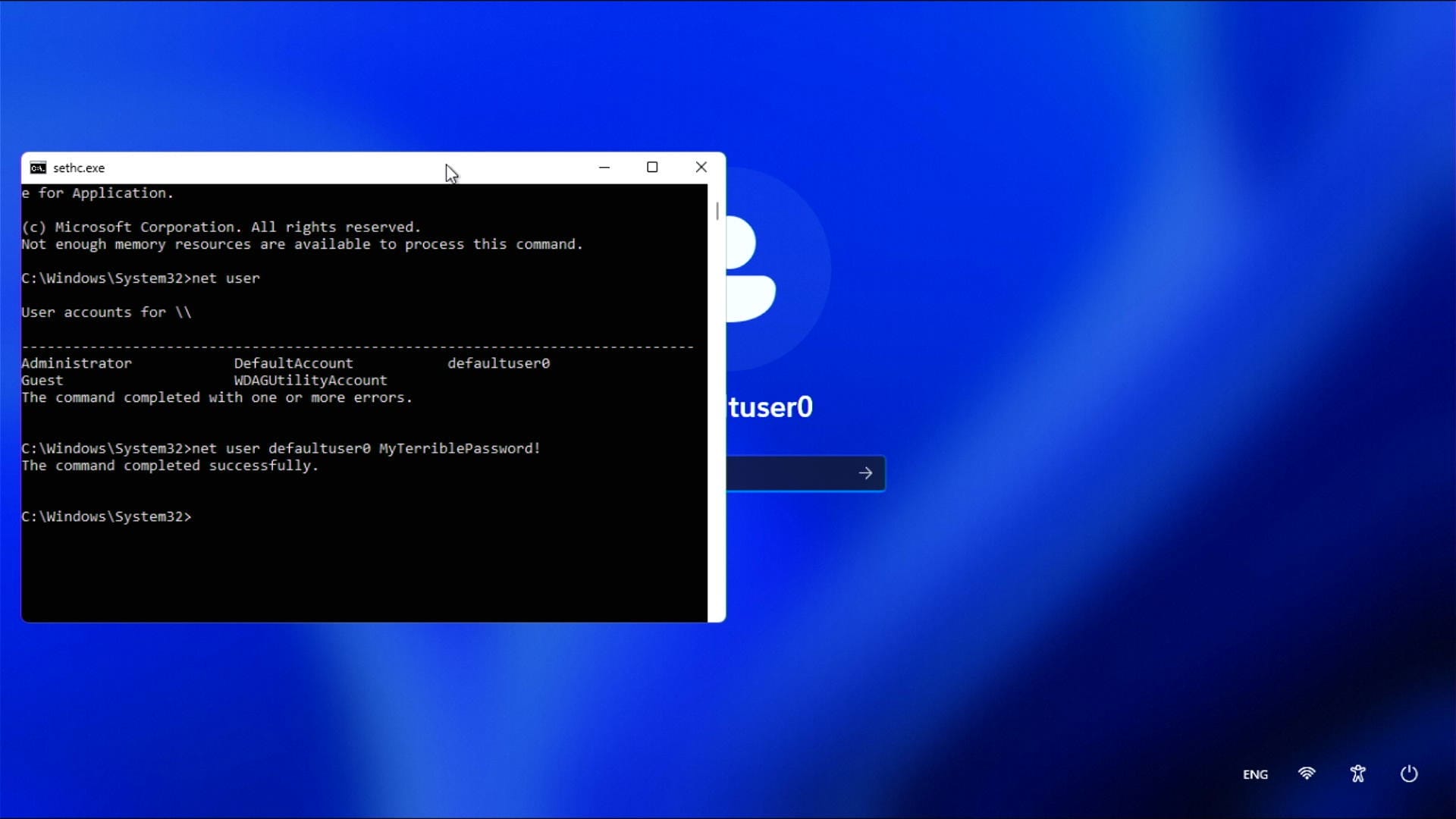 Bypassing Windows Login Without Password