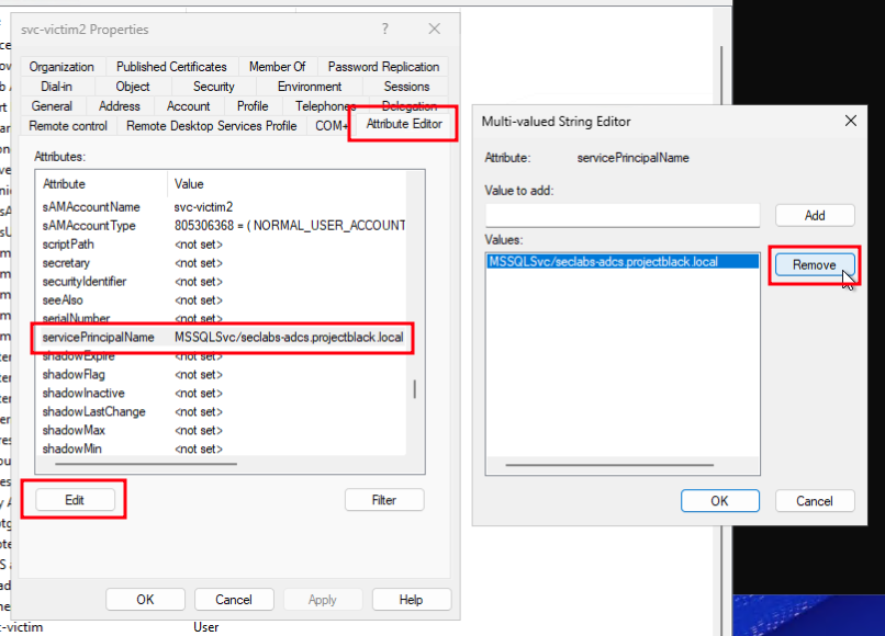 Remove SPNs and Fix Kerberoasting