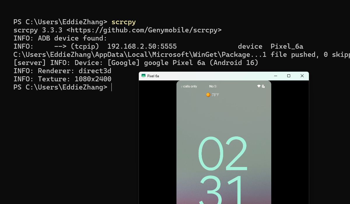 Remote Control Android from PC Using scrcpy