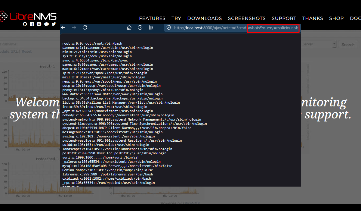 LibreNMS < 26.3.0 Authenticated RCE & XSS